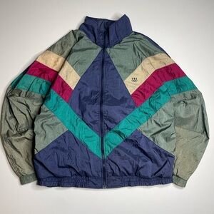 Vintage 90’s USA Olympic Games Colorful Windbreaker Jacket JCPENNEY Exclusive XL